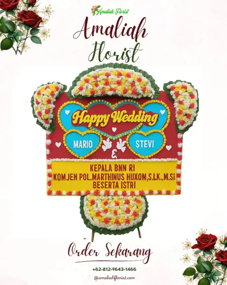Papan Bunga Pernikahan Pragelan
